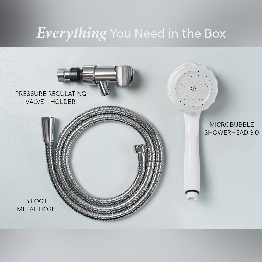 MIZSEI Microbubble Showerhead 3.0 - White (No Stop Button)