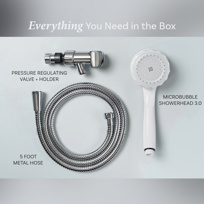 MIZSEI Microbubble Showerhead 3.0 - White (No Stop Button)